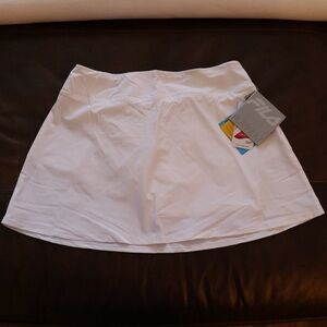 NWT Fila White Platinum Laser Cut Active Tennis Skort Y2K Size Medium